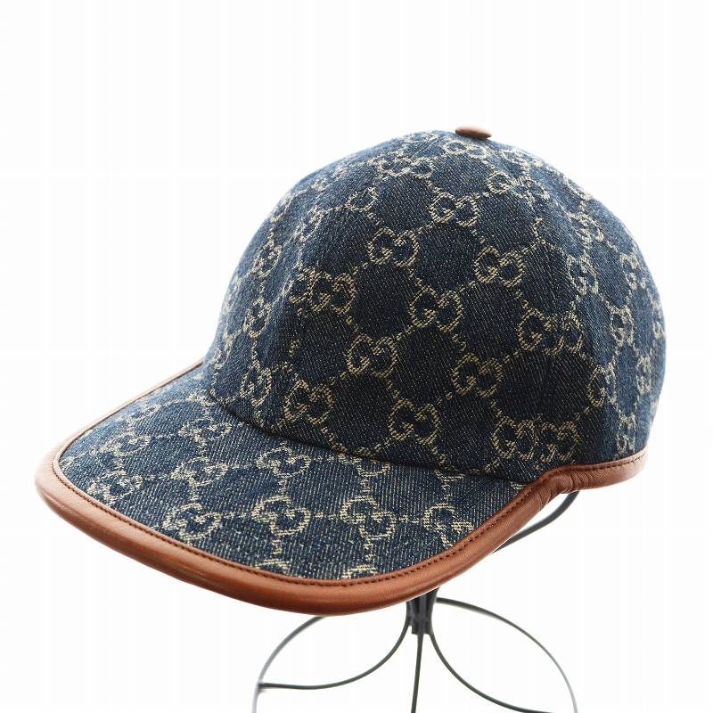 GUCCIのキャップ(s) VIP* GUCCI ダブルG付き レザー ベースボールキャップ ギフト