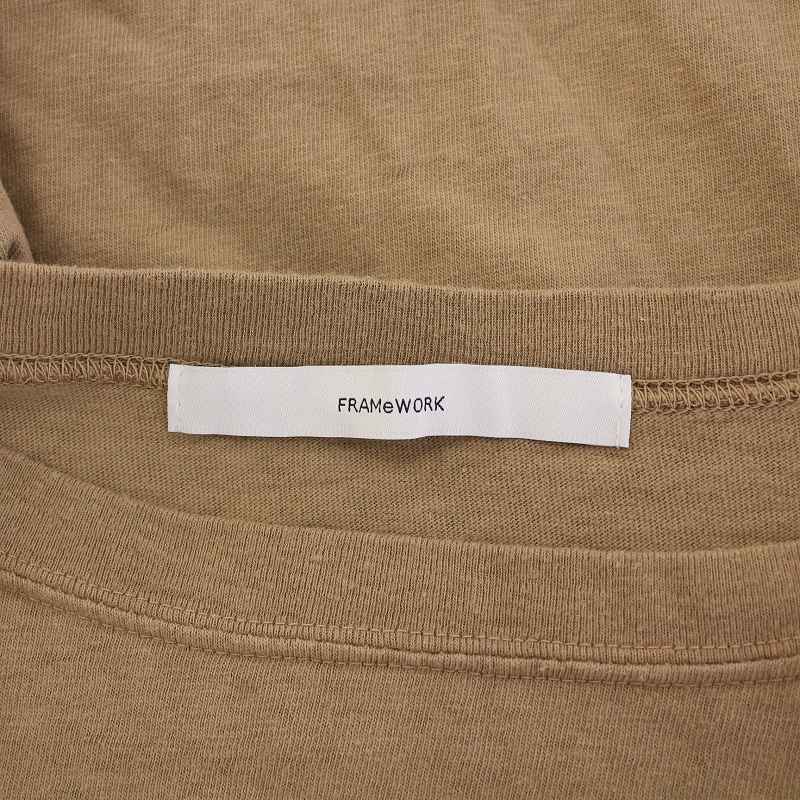 フレームワーク Framework 23SS バックプリントロゴTEE2 Tシャツ カットソー 半袖 クルーネック ストレッチ F 白 23070220907020 FRAMeWORK（フレームワーク）の「≪追加≫バックプリントロゴ