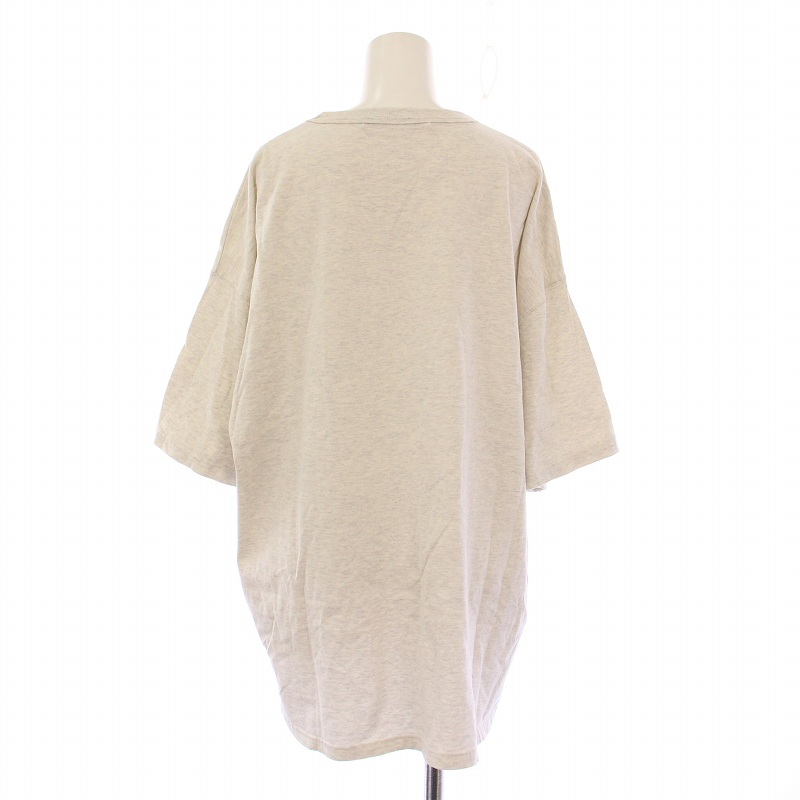 フレームワーク Framework 25SS オーバーTEE Tシャツ カットソー 半袖 クルーネック ストレッチ ロゴ プリント グレー 25070220408010 フレームワーク Framework 25SS オーバーTEE Tシャツ カットソー
