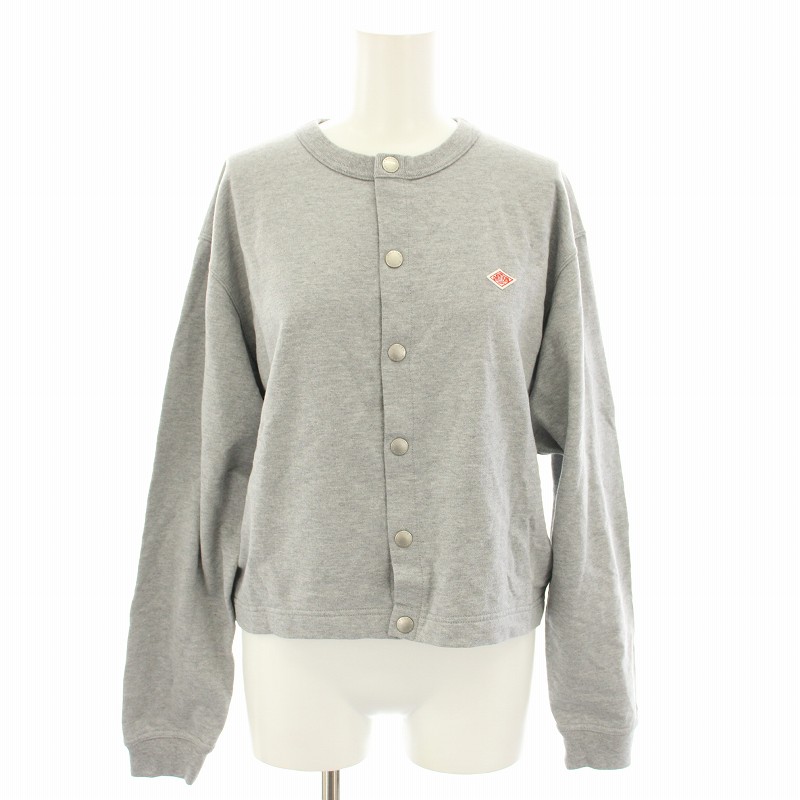 ダントン DANTON ドットボタンクルーネックカーディガン 長袖 36