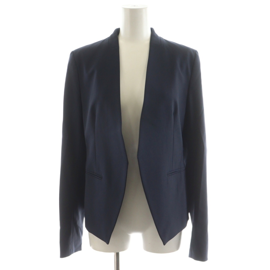 ♡極美品♡ 現行theory LANAI TAILOR ノーカラージャケット 紺 セオリー Theory TAILOR LANAI TESTRA 2B スーツ セットアップ