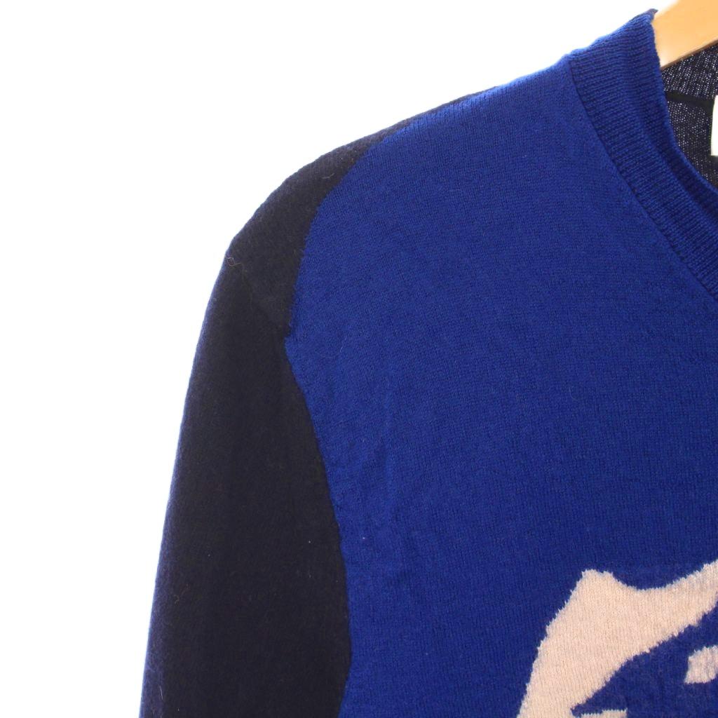 ステラマッカートニー　ウール　アルパカ　ニット　セーター　ネイビー　38 STELLA McCARTNEY ステラ マッカートニー Vネックニットセーター