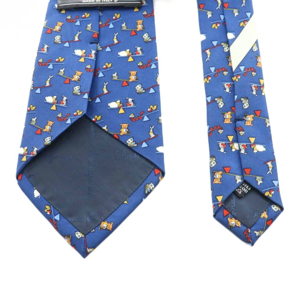 サルヴァトーレフェラガモ Salvatore Ferragamo ワイドタイ ネクタイ