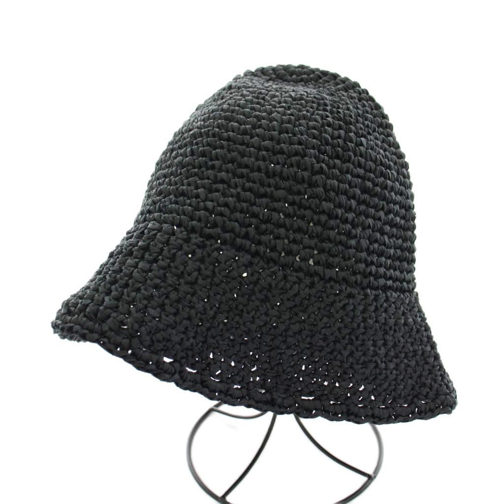 【中古】シンゾーン Shinzone ペーパークロシェットハット PAPER CROCHET HAT 帽子 FO 黒 25MMSIT02 レディース シンゾーン Shinzone ペーパークロシェットハット PAPER CROCHET HAT