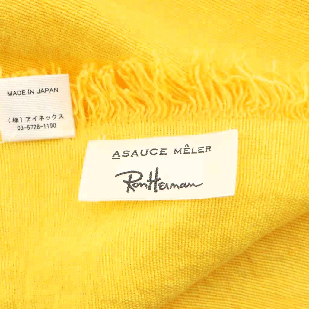 最終お値下げASAUCE MELER×Ron Herman 大判リネンストール ASAUCE MELER (アソースメレ)×ロンハーマン 大判リネンストール