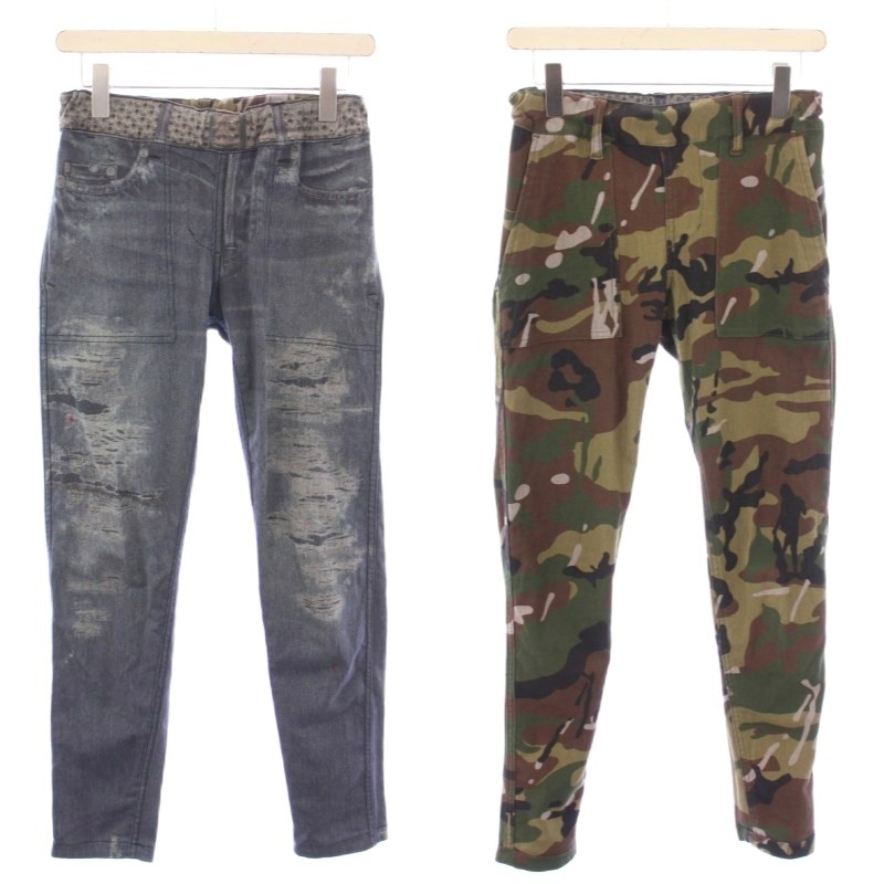 ヒステリックグラマー カモ ストレッチ スキニー パンツ ヒステリックグラマー HYSTERIC GLAMOUR スキニーパンツ