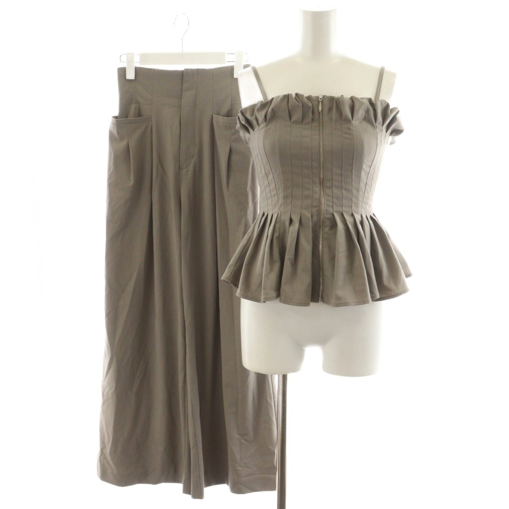 スナイデル SNIDEL 24AW セットアップ タックペプラムベアTOPS