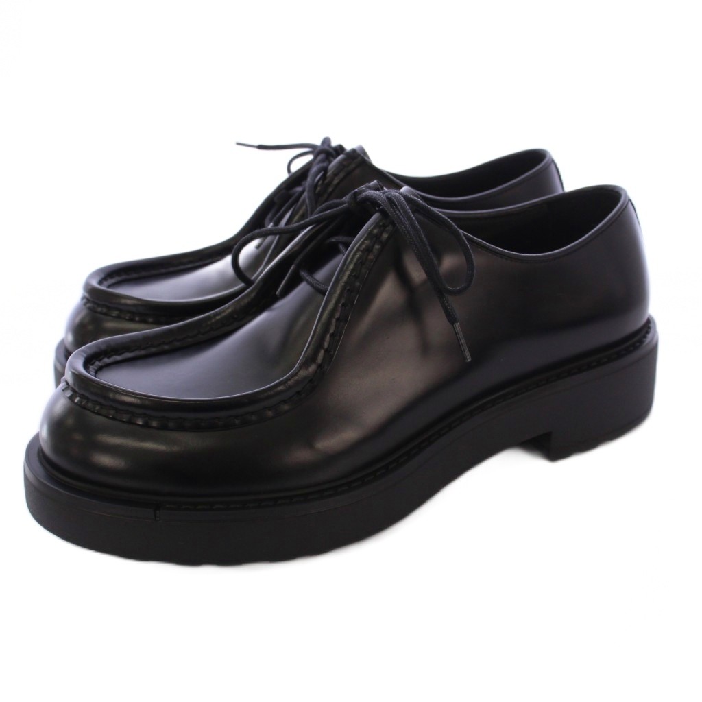 プラダ PRADA ダイアパソン オペークブラッシュドレザーシューズ 9