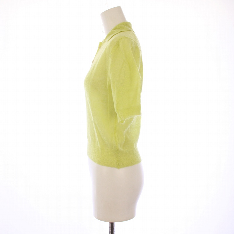 オーラリー AURALEE 25SS KID MOHAIR SHEER KNIT POLO キッドモヘア 