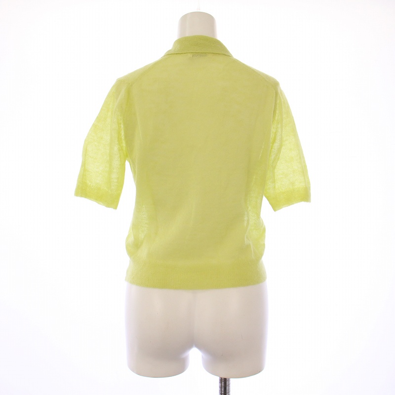 オーラリー AURALEE 25SS KID MOHAIR SHEER KNIT POLO キッドモヘア 