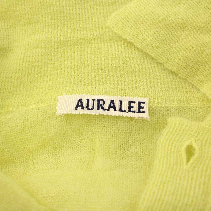 オーラリー AURALEE 25SS KID MOHAIR SHEER KNIT POLO キッドモヘア 