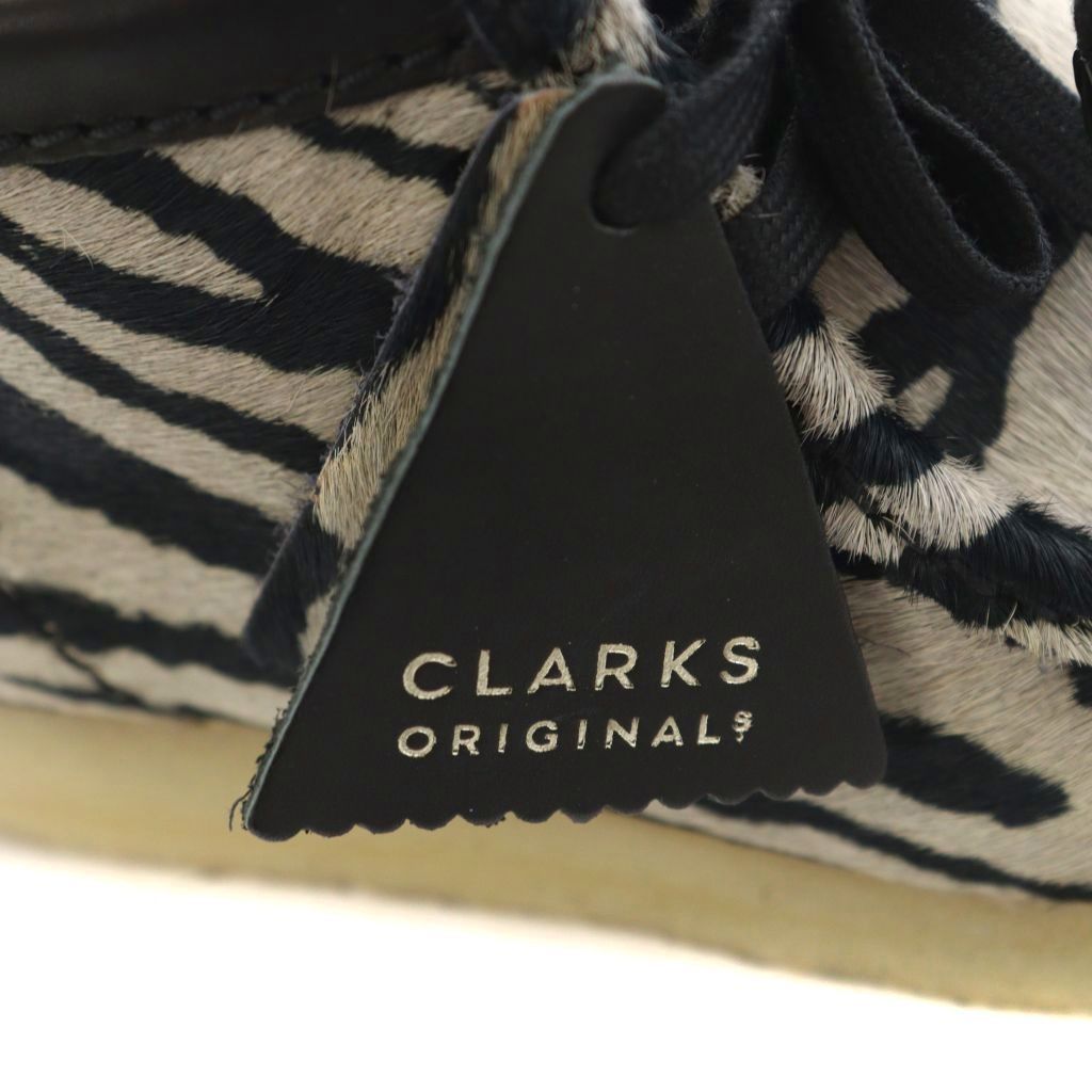 【中古】クラークス clarks ワラビーブーツ WALLABEE BOOT ショートブーツ ゼブラ柄 ハラコ UK3 黒 白 11826 クラークス clarks ワラビーブーツ WALLABEE BOOT ショートブーツ