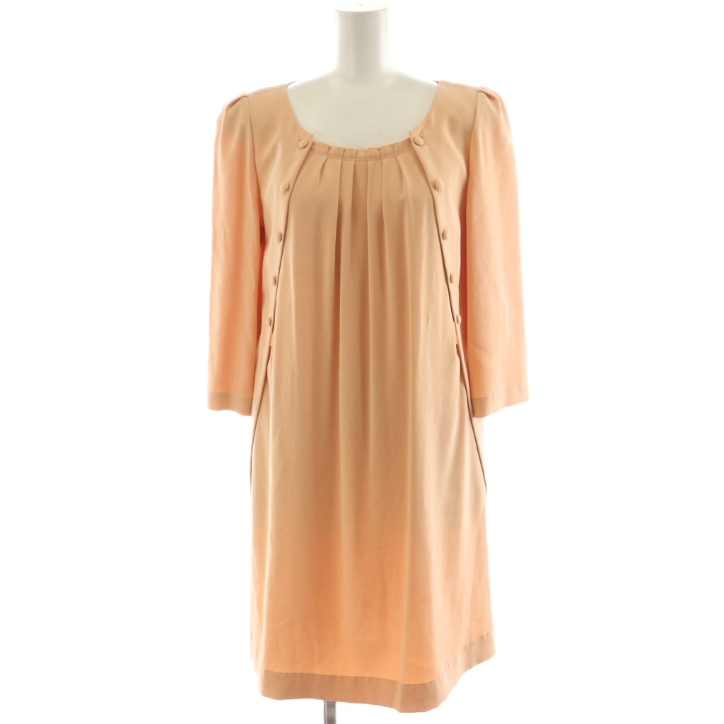 フォクシーニューヨーク FOXEY NEW YORK ワンピース ひざ丈 7分袖 38