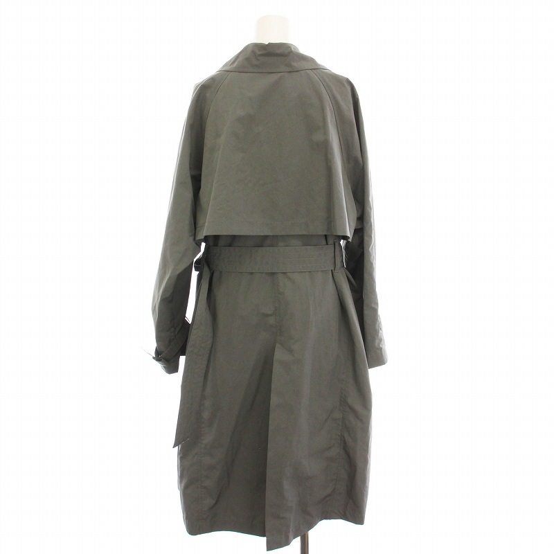 イエナ Pe ポプリンシングルトレンチコート ロング スプリング 36 グレー