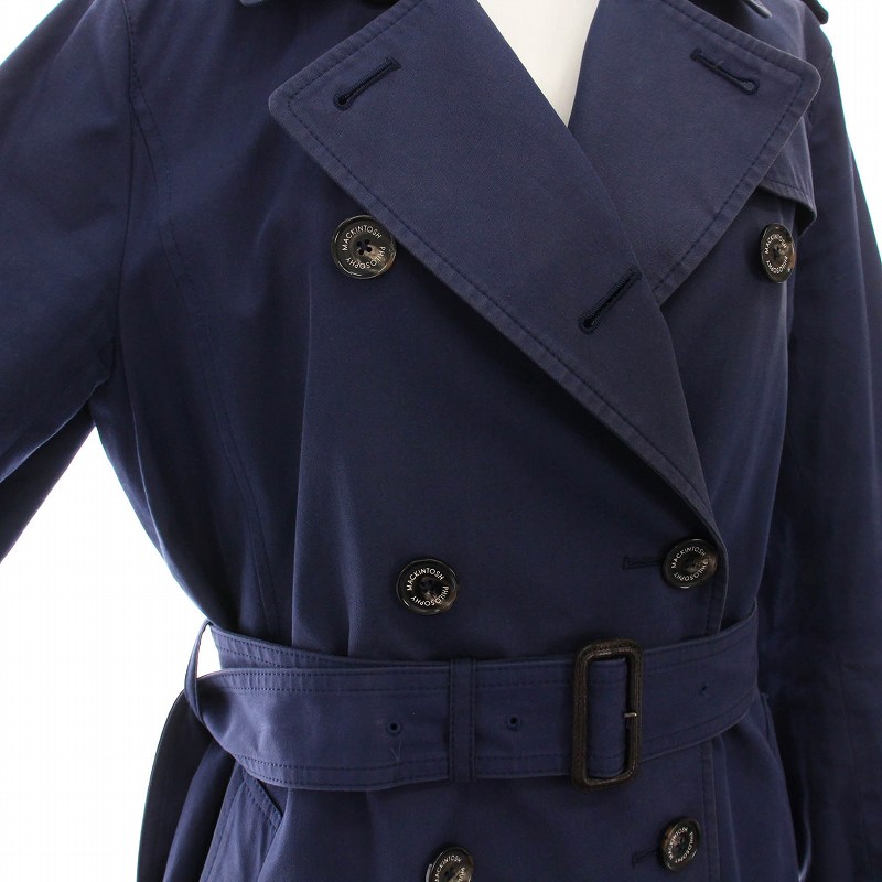 マッキントッシュフィロソフィー MACKINTOSH PHILOSOPHY トレンチコート ロング アウター 38 ネイビー H5A03-851-25 /YM レディース