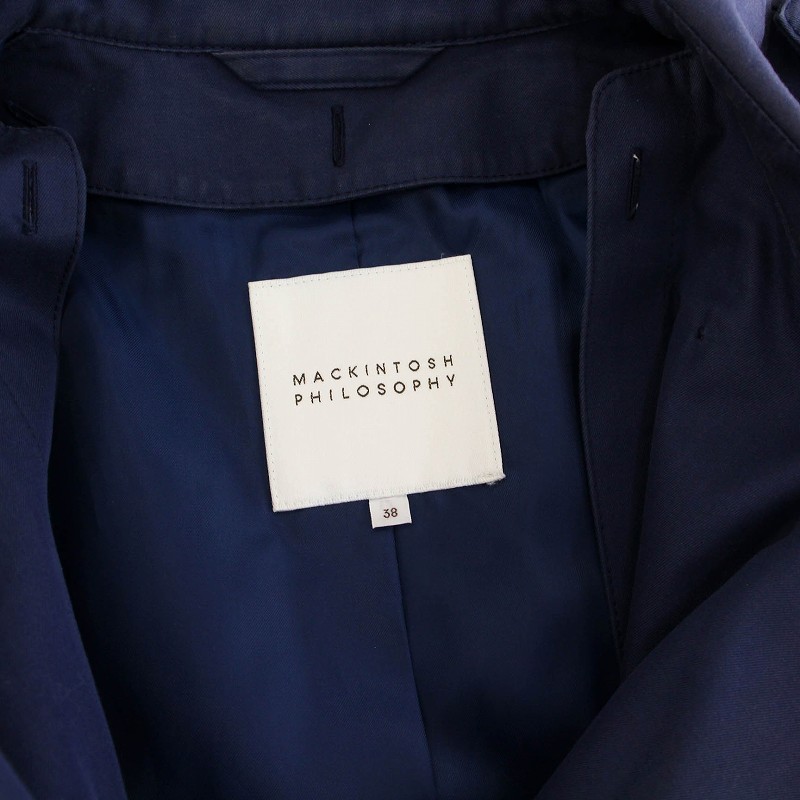 マッキントッシュフィロソフィー MACKINTOSH PHILOSOPHY トレンチコート ロング アウター 38 ネイビー H5A03-851-25 /YM レディース