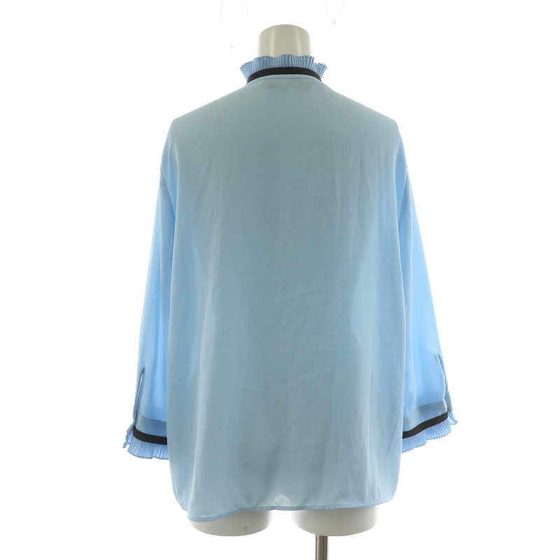 BLENHEIM ライトブルー プリーツシャツ XS BLENHEIM ライトブルー プリーツシャツ XS BLENHEIM ライト