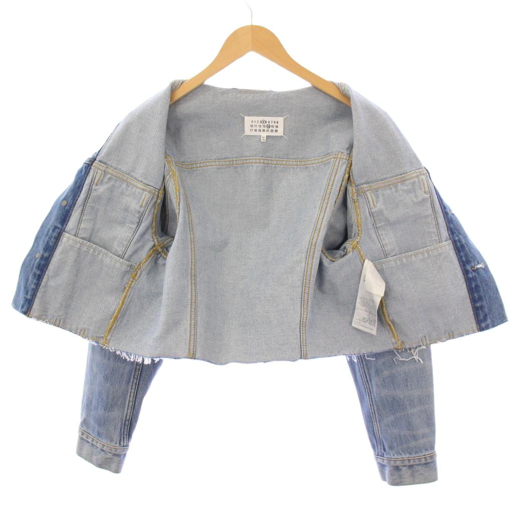 メゾンマルジェラ Maison Margiela クロップドカラーレスデニム