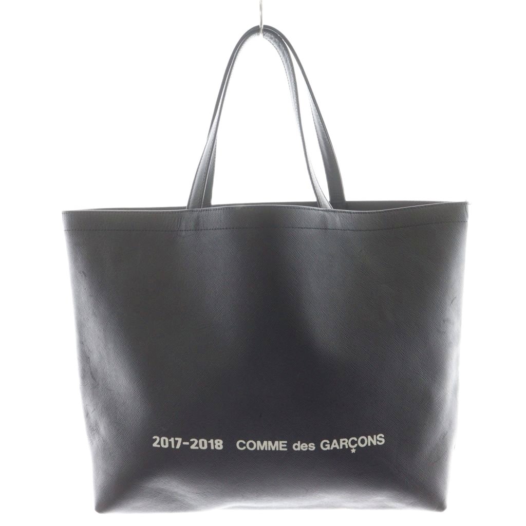 【正規品&最安値】コムデギャルソン ロゴトートバッグ　レザー　牛革 Lewis Leathers ルイスレザー x COMME des GARCONS