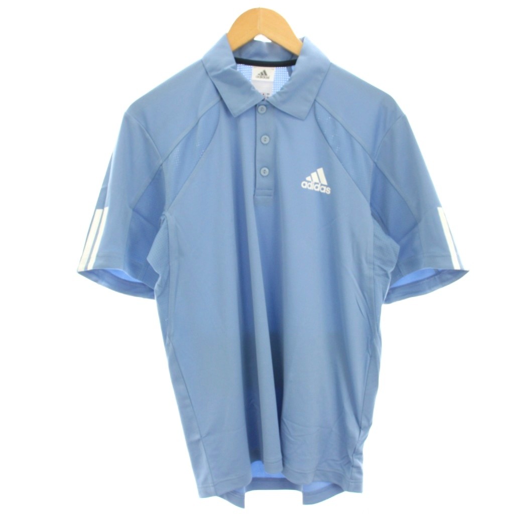 アディダス adidas ポロシャツ カットソー ゴルフウェア 半袖 メッシュ 