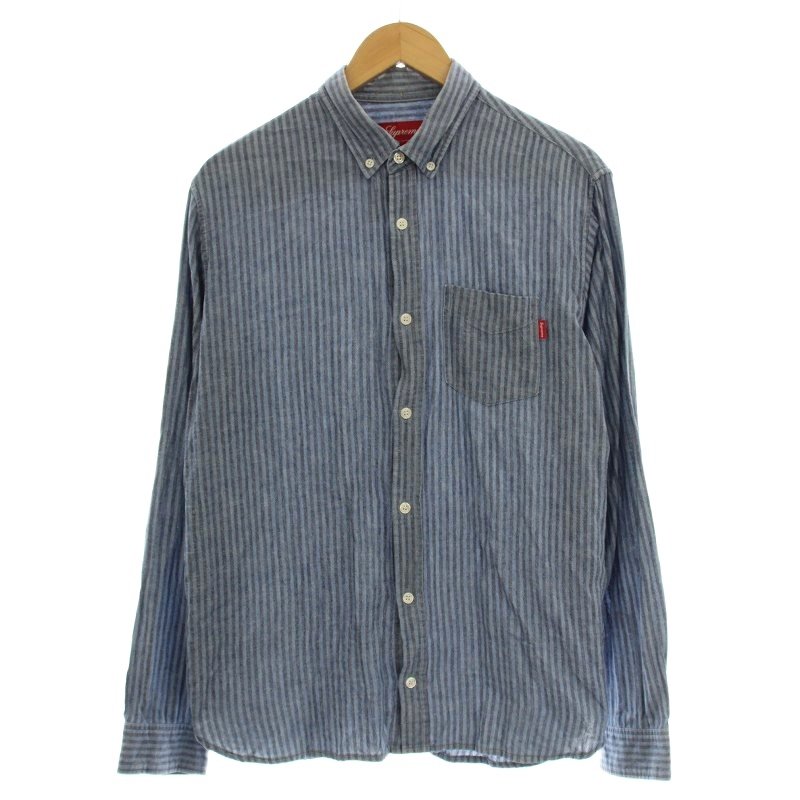 シュプリーム SUPREME ボタンダウンシャツ ストライプ 長袖 シャツ L 