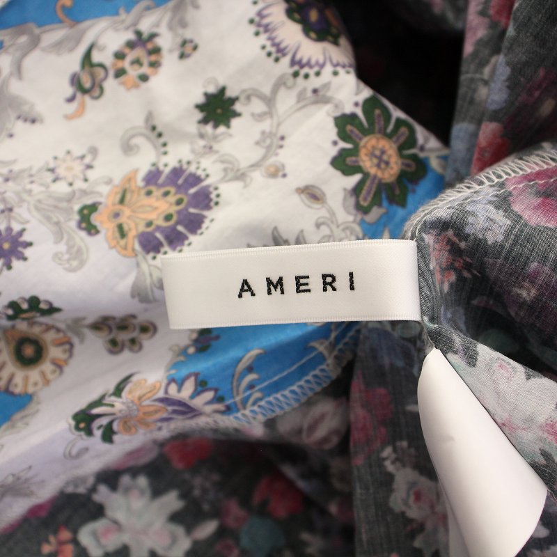 ワンピース ameri LIBERTY PATCHWORK BLK DRESS ameri LIBERTY PATCHWORK BLK DRESS