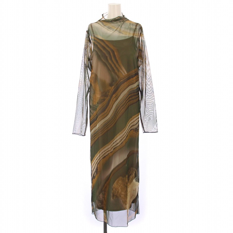 ameri vintage CROOKED STRATUM SHEERDRESS AMERI CROOKED STRATUM