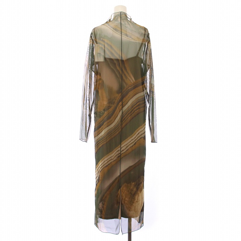 CROOKED STRATUM SHEER DRESS　ameri Ameri（アメリ）の「CROOKED STRATUM SHEER DRESS（ワンピース
