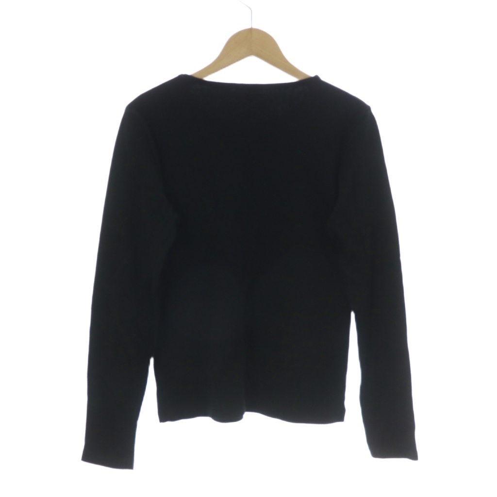 BURBERRYロゴ刺繍 ブラック長袖カットソー