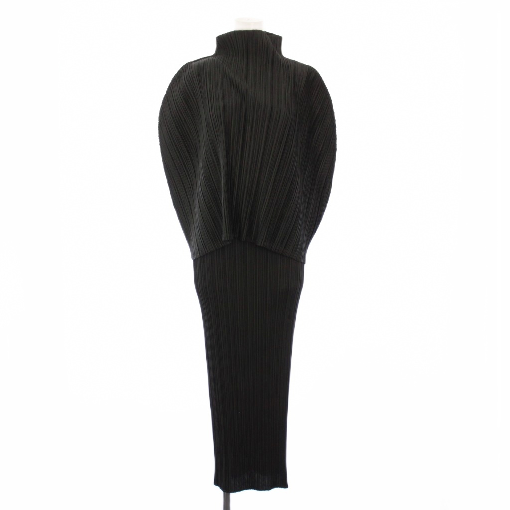 ✨美品✨ プリーツプリーズ イッセイミヤケ ハイネック ロングワンピース PLEATS PLEASE ISSEY MIYAKE - 美品 プリーツプリーズ イッセイ