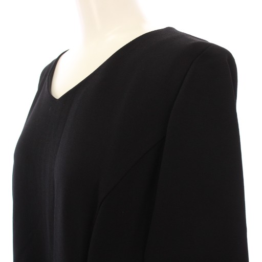 未使用品 レリアン Leilian ワンピース ひざ丈 長袖 Vネック  