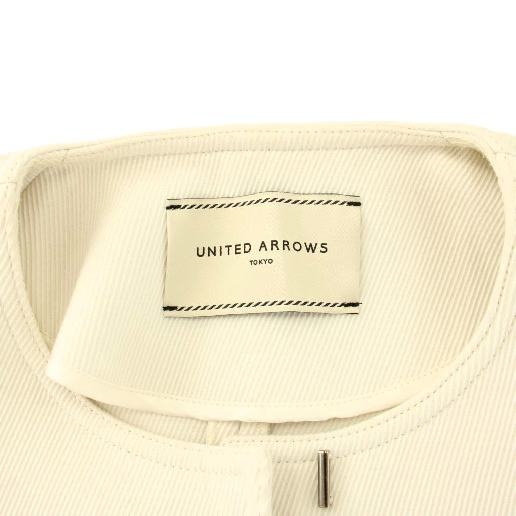 ユナイテッドアローズ UNITED ARROWS 22AW ツイル ノーカラー ミドル