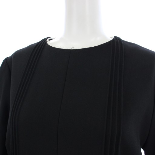 セルフォード CELFORD レース切替ワンピース 長袖 38 ロング 黒