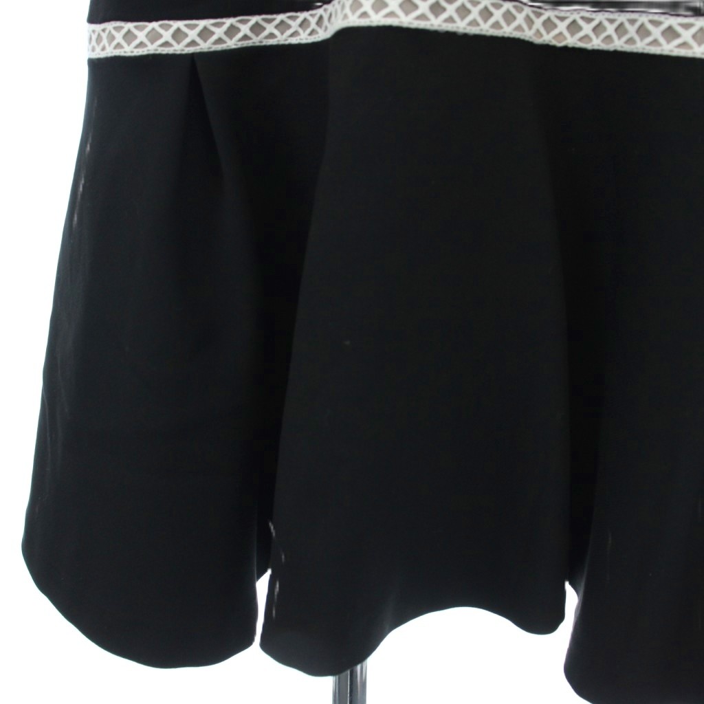 セルフォード CELFORD レース切替ワンピース 長袖 38 ロング 黒