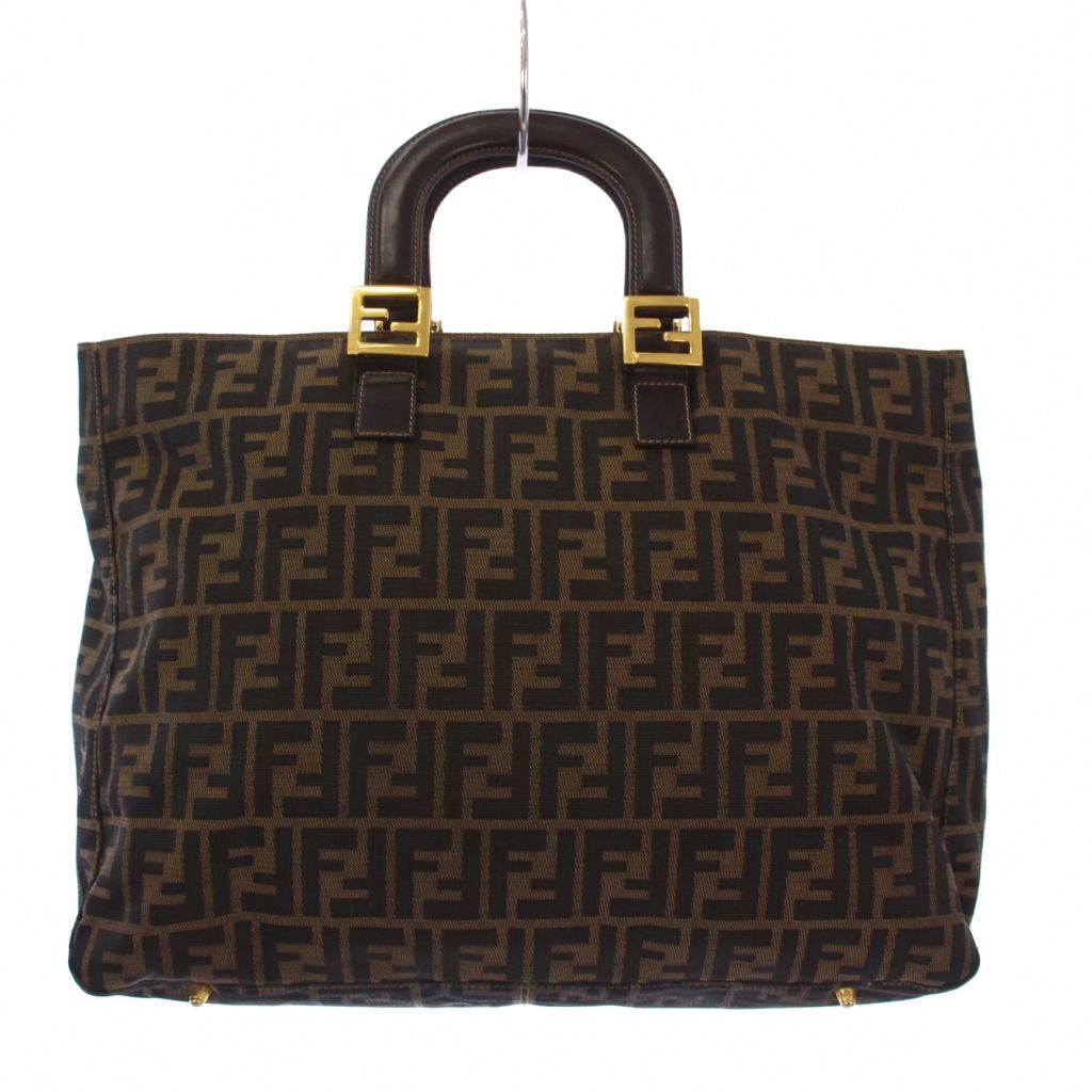フェンディ FENDI ズッカ柄 ハンドバッグ トートバッグ ゴールド フェンディ FENDI ズッカ柄 ハンドバッグ トートバッグ ゴールド