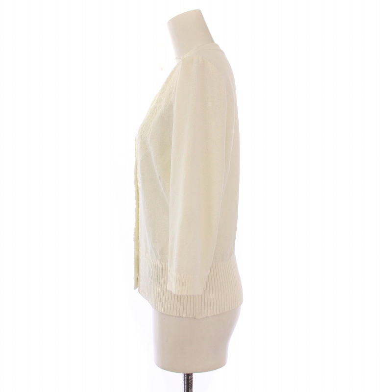 未使用品 ルネ Rene エンブロイダリーレースカーディガン サマーニット  