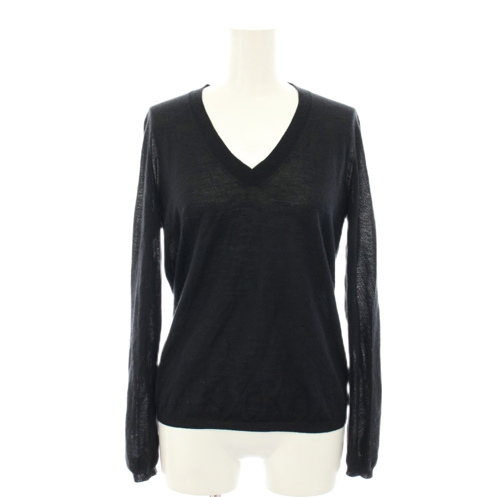 ドゥロワー DRAWER ニット カシミヤ混 サイズ1 ブラック ドゥロワー DRAWER ニット カシミヤ混 サイズ1 ブラック