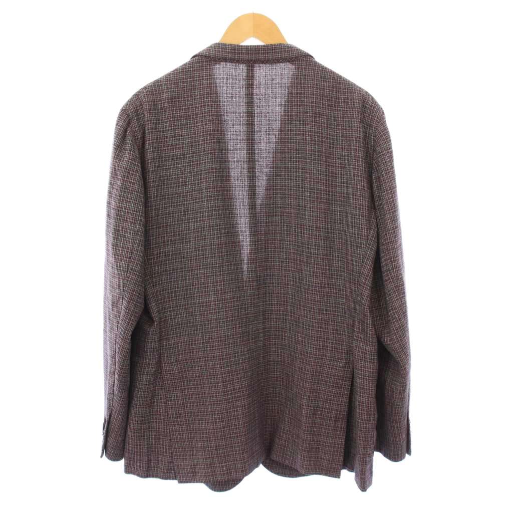 【K JACKET】【50】BOGLIOLI 麻 グレンチェック ジャケット ボリオリ BOGLIOLI LINEA K.JACKET テーラードジャケット