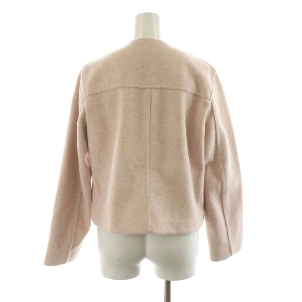 ザラ ZARA ノーカラージャケット XS ピンク 3046/262/620 /NQ