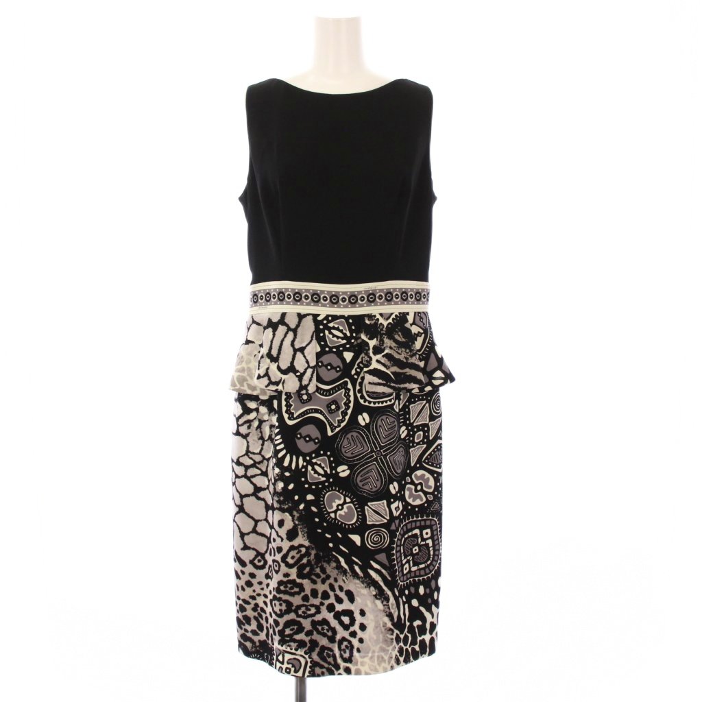 レオナール　ノースリーブ　膝下ワンピース レオナール膝丈ワンピース レオナール LEONARD FASHION ノースリーブ