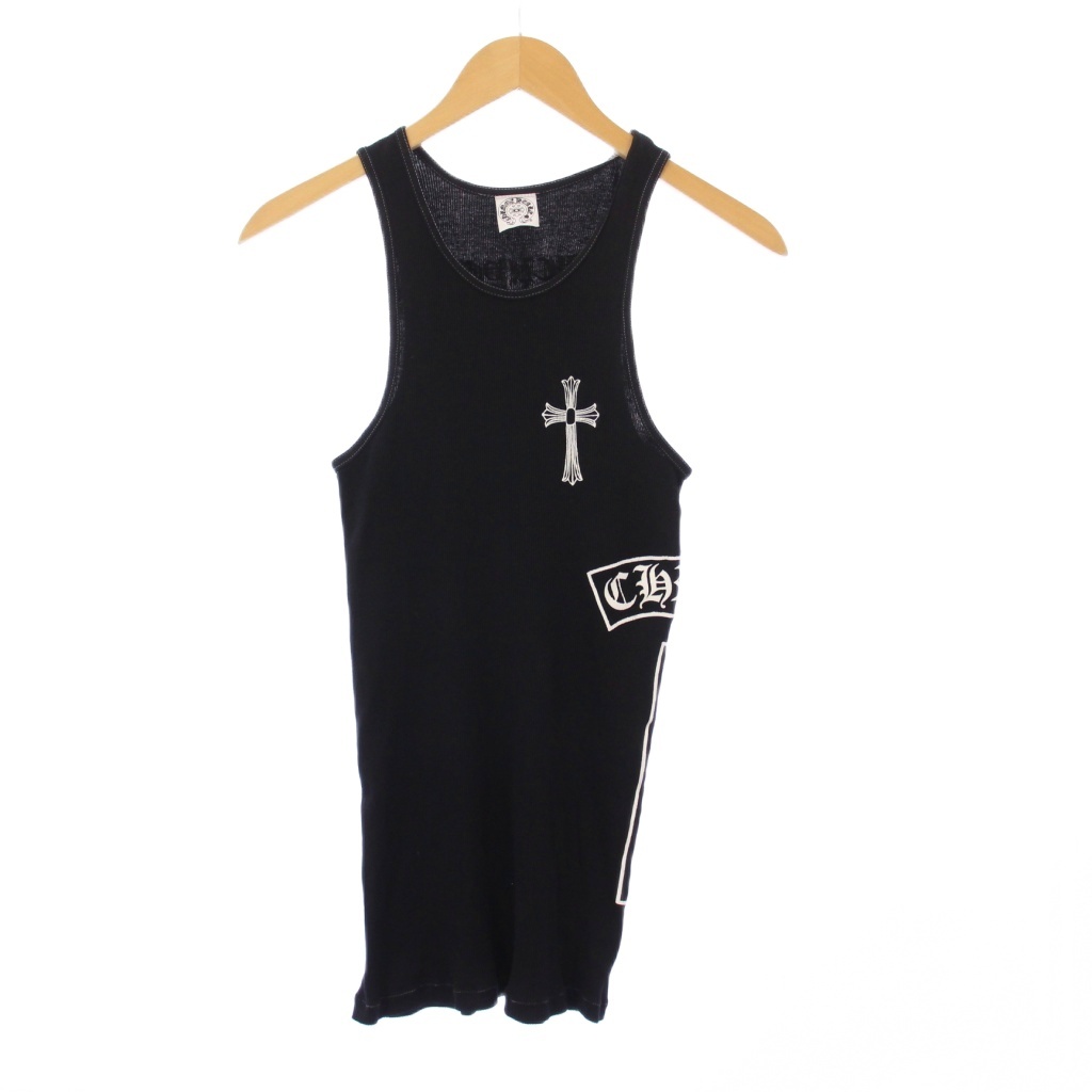 shmn様　CHROME HEARTS　リブタンクトップ　クロス　ブラック　 M shmn様 CHROME HEARTS リブタンクトップ クロス ブラック M