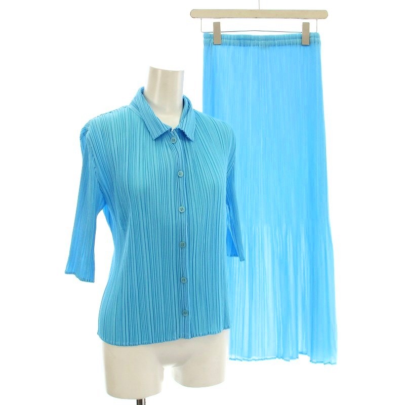 イッセイミヤケプリーツプリーズ半袖セットアップ