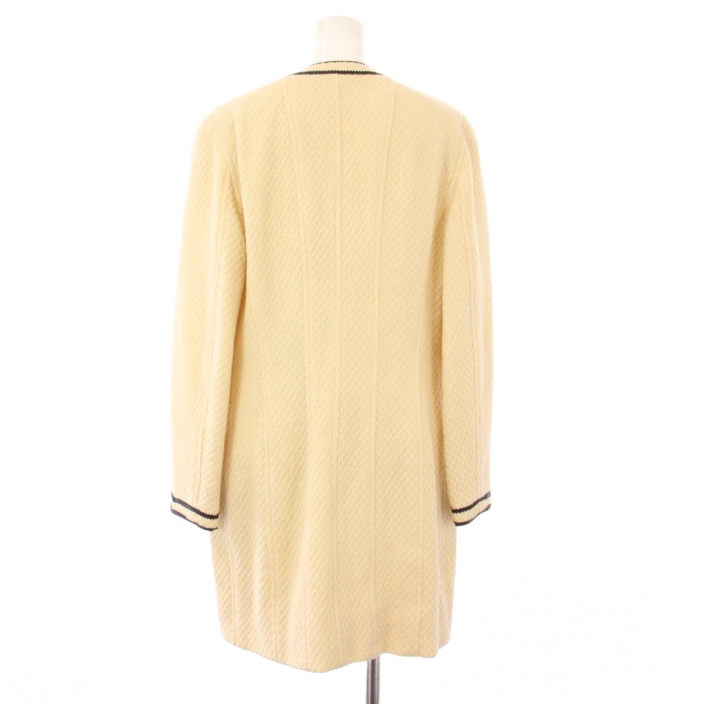 CHANEL シャネル ツイード ノーカラー コート ジャケット サイズ CHANEL シャネル ツイード ノーカラー コート ジャケット サイズ
