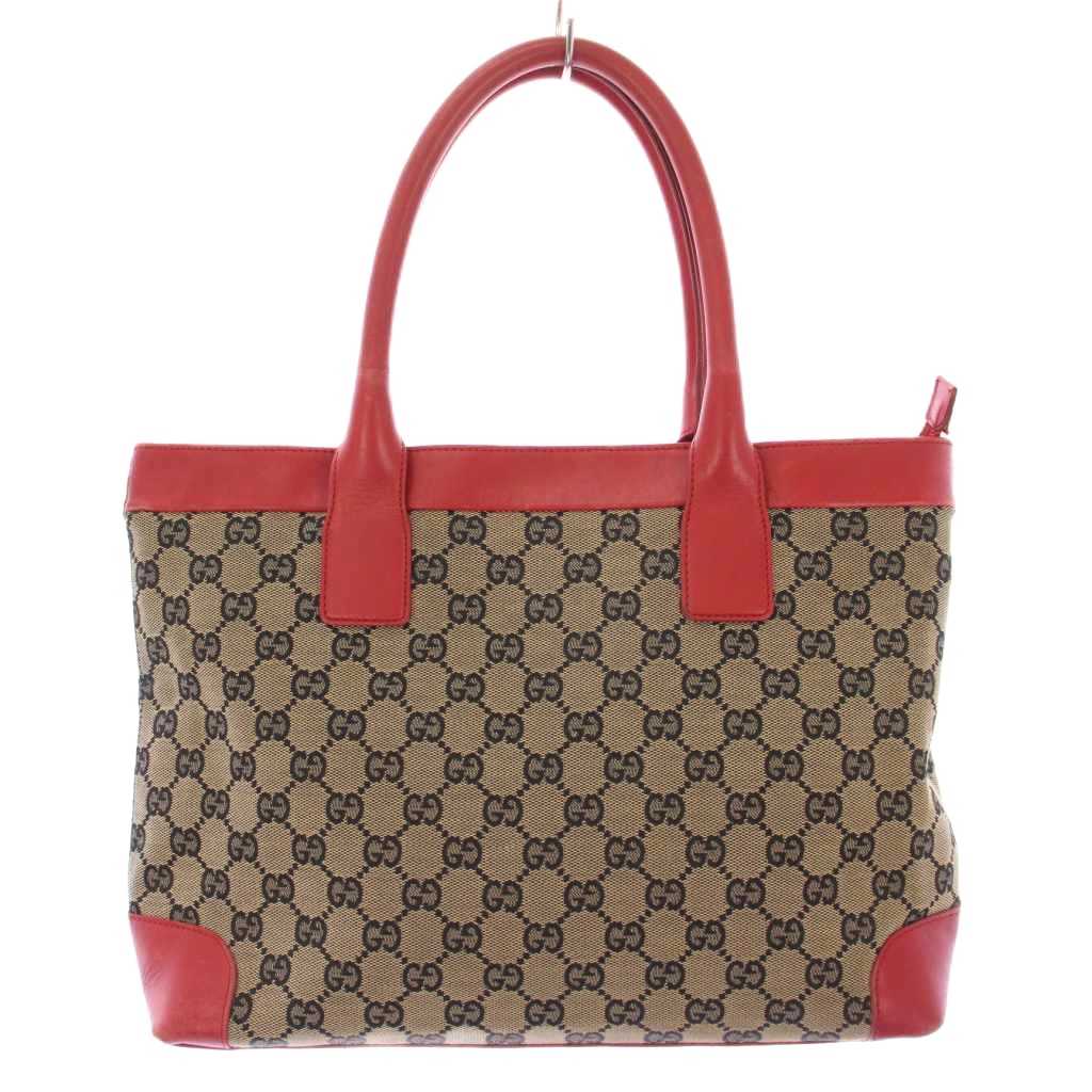グッチ GUCCI トートバッグ ハンドバッグ GGキャンバス レザー 