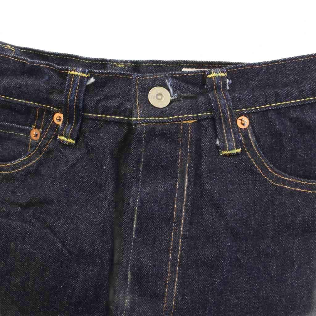 ボンクラ BONCOURA XX デニムパンツ ジーンズ ボタンフライ ロゴパッチ