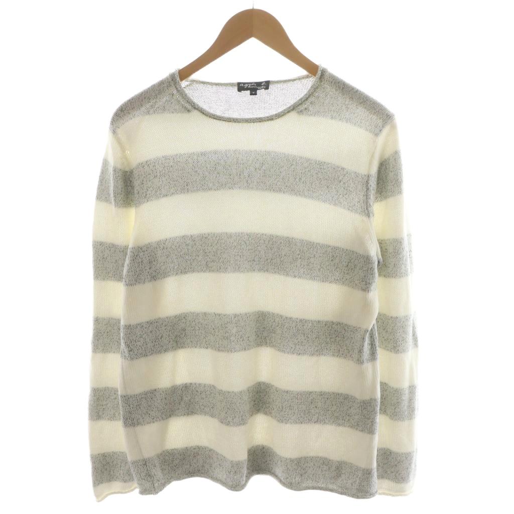 アニエスベーオム Agnes b. homme ニット セーター 長袖 ボーダー柄 