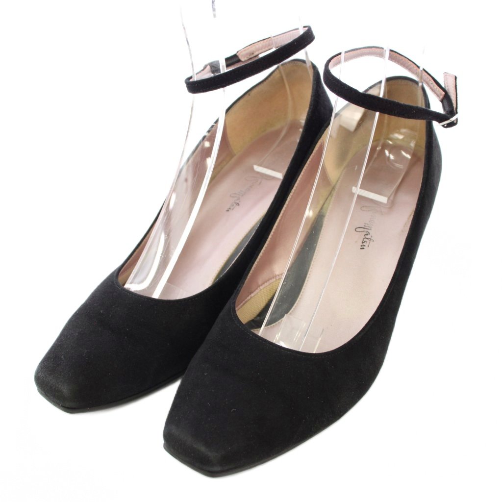 銀座かねまつ GINZA Kanematsu パンプス スクエアトゥ スエード