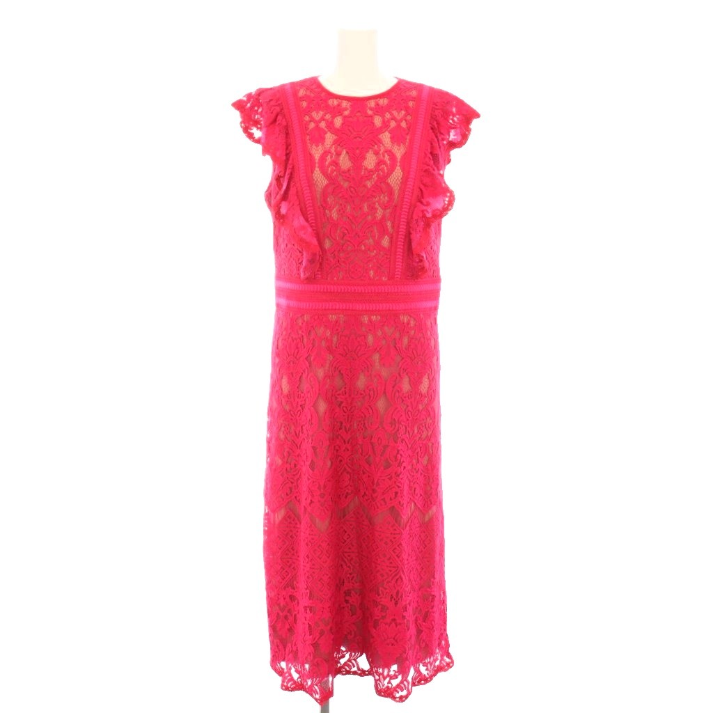 中古】タダシショージ TADASHI SHOJI ワンピース ひざ丈 半袖 フレンチ