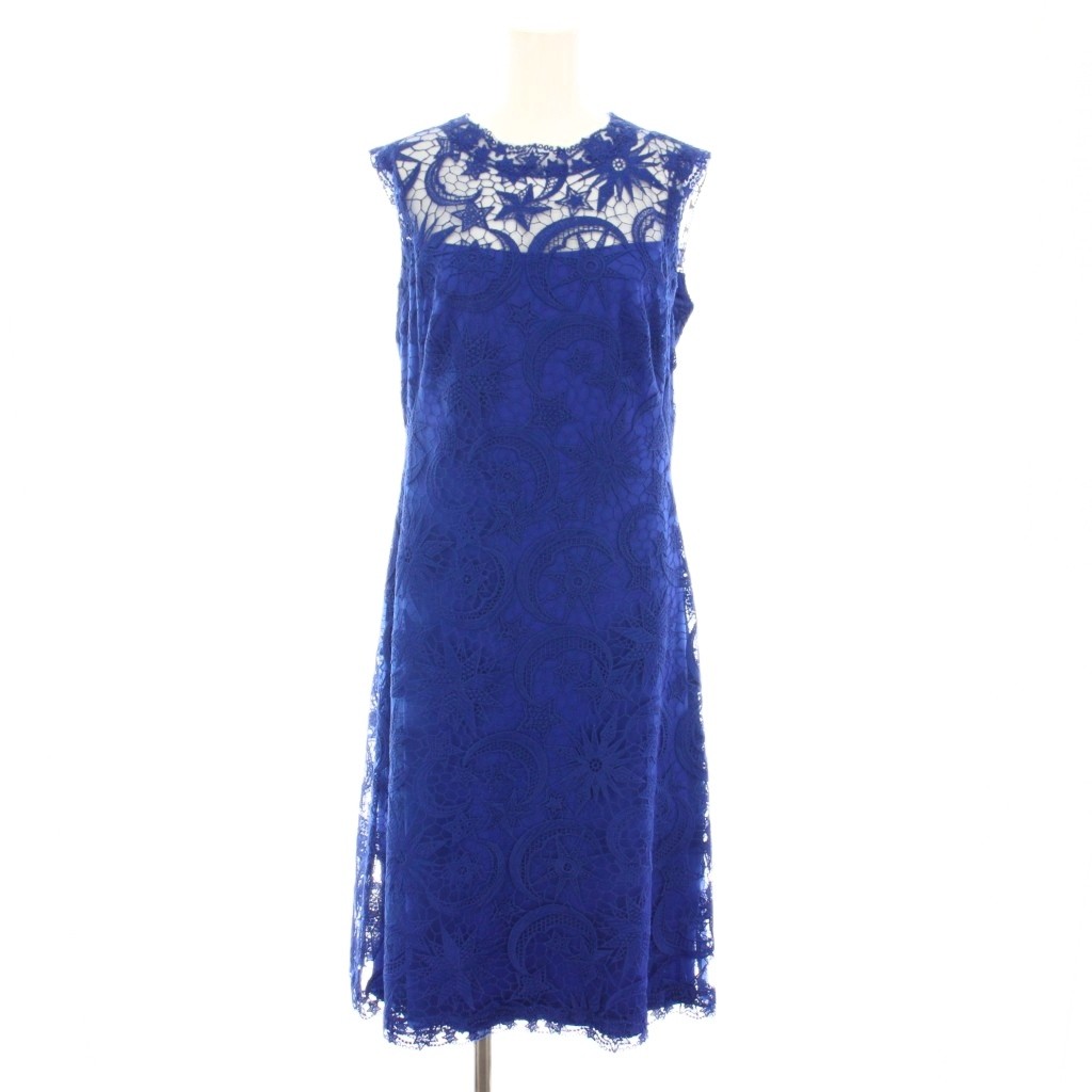 極美品 タダシジョージ 総レース ドレス ワンピース ロイヤルブルー 極美品 タダシジョージ 総レース ドレス ワンピース ロイヤルブルー