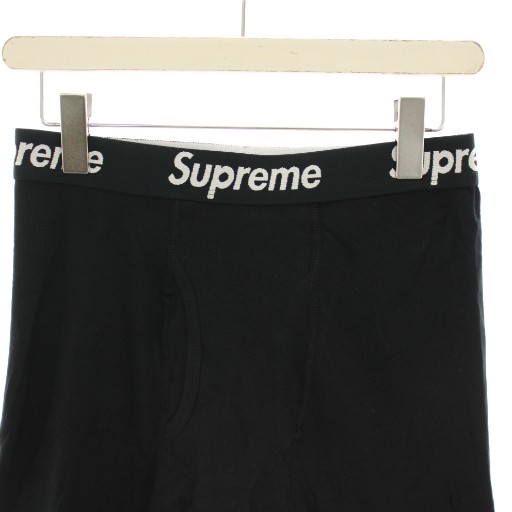 シュプリーム SUPREME ヘインズ Hanes ボクサーブリーフズブラック